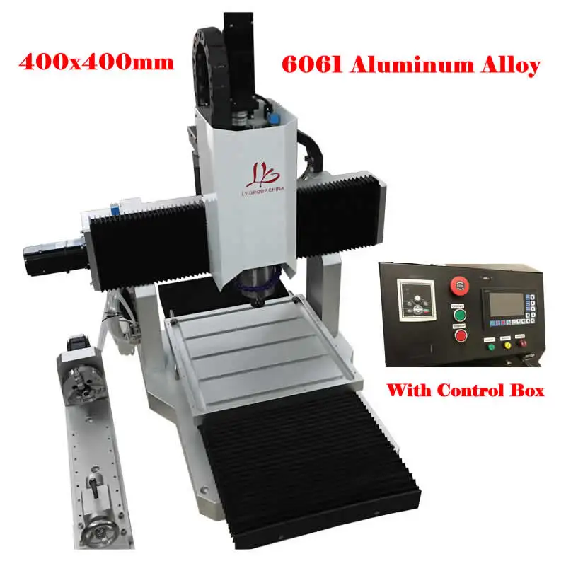 Full Aviation Grade 6061 Aluminum Alloy CNC 4040 Engraving Machine 1.5KW 2.2KW Metal Stainless Steel Router Engraver 5 Axis