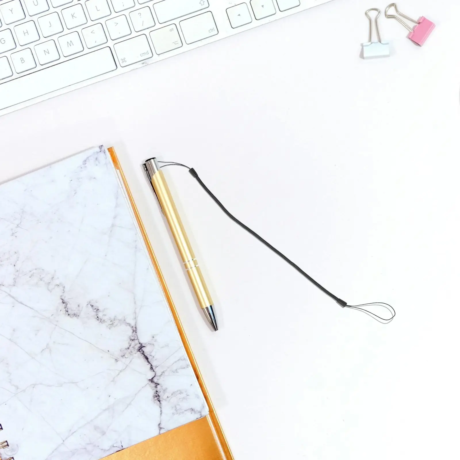 10 Pcs Pen Lanyard Handwritten Pen Anti Loss Rope Strap Spring Desk Accessories ganizer Stylus Tether Trinkets