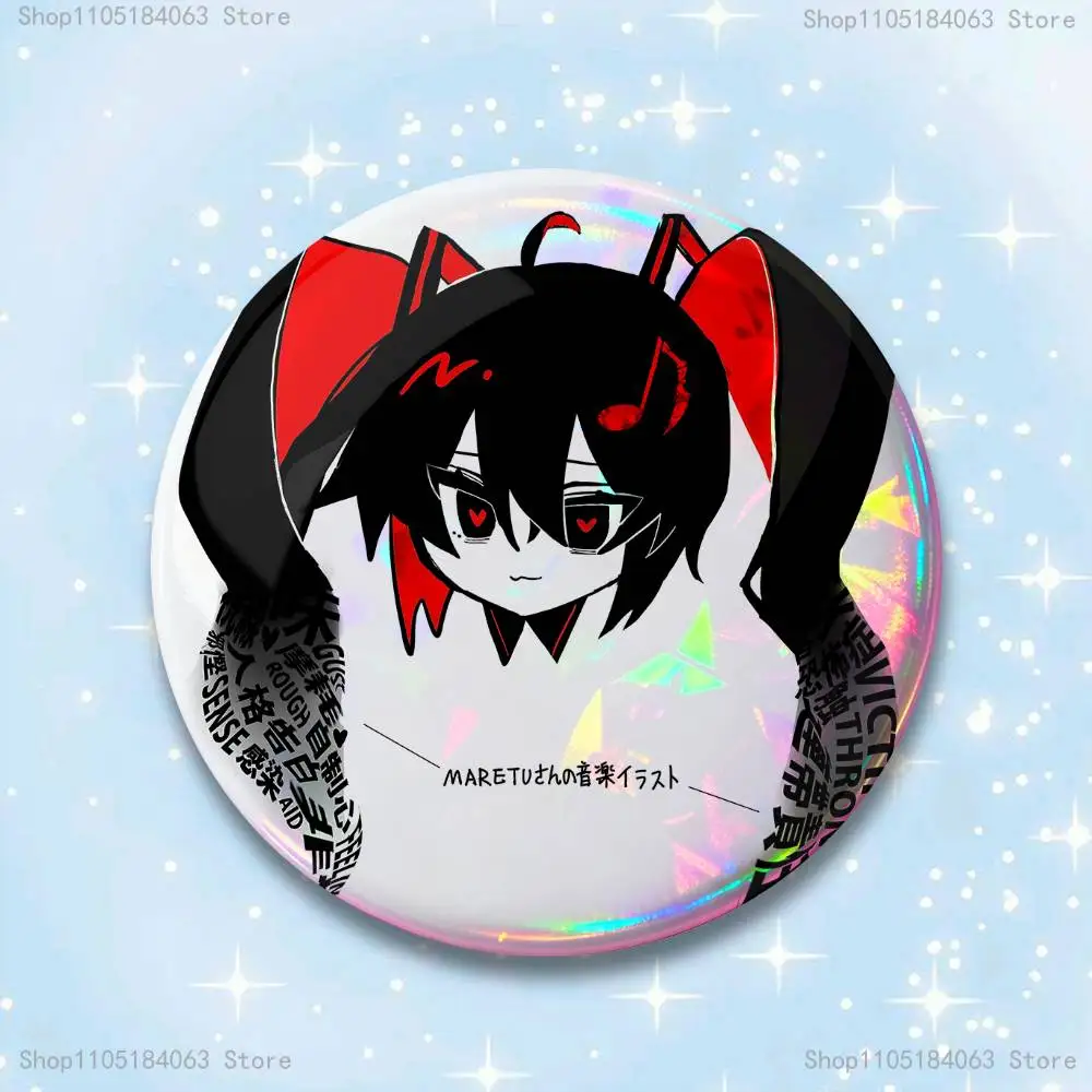 أنا أحب M-MaretuS شارات القلب 25 32 44 58 75 مللي متر جولة تأثيري دبوس حقيبة ديكور المشجعين جمع الأصدقاء الهدايا بروش تذكارية #6