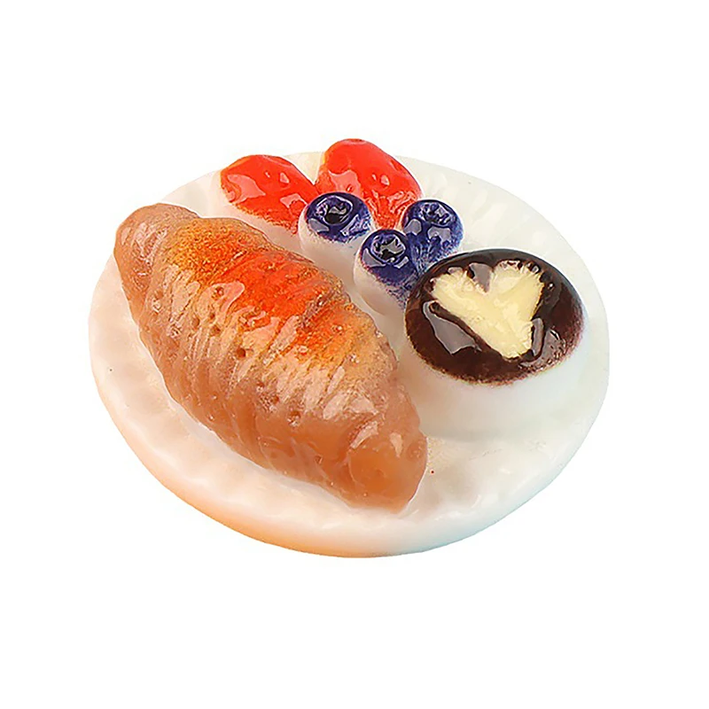 6 szt./zestaw Miniaturowe talerzyki z dim sum do domku dla lalek DIY Miniaturowy krajobraz Ozdoby do bajkowego ogrodu Akcesoria Dekoracje do sceny domku dla lalek