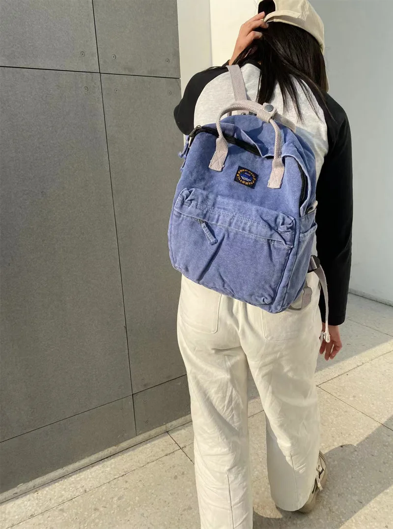 Imagem -06 - Mochila de Lona Vintage para Mulheres e Homens Bolsa Viajante Viagem Escola Estudante Unisex Europeu Estilo Americano