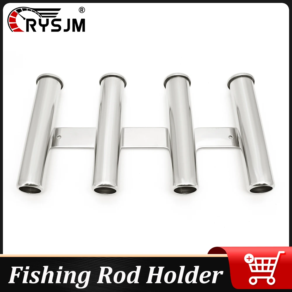 

Boat Accessories Wall-Mounted Stainless Steel Fishing Rod Holder Fishing Pod Rack 4-way Bracket for Marine Boat Camper RV Yacht