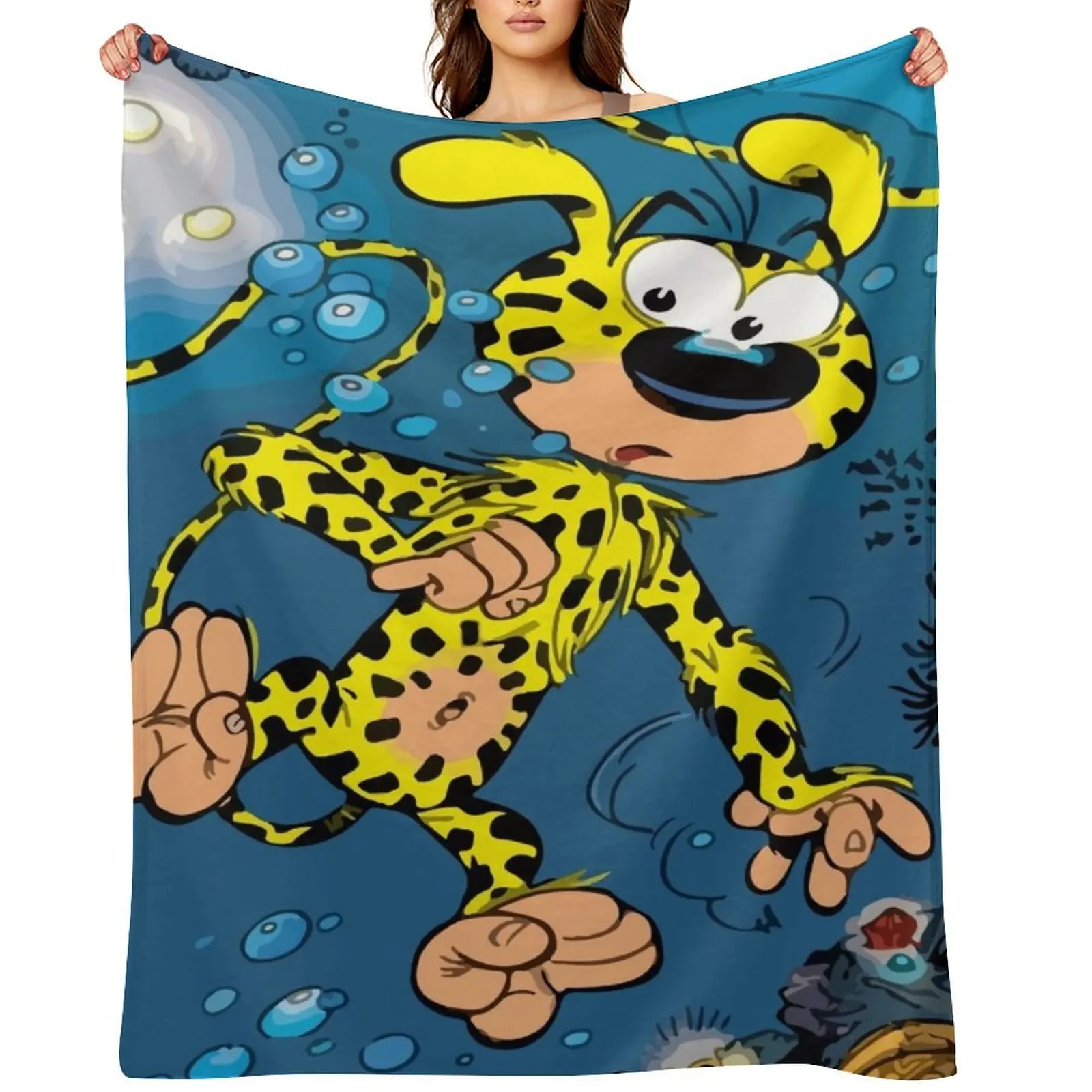 

Marsupilami under water Throw Blanket christmas gifts Warm Travel Blankets For Baby Blankets