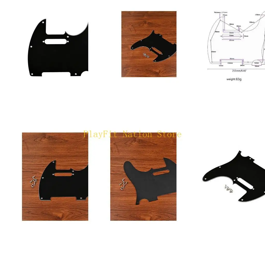 

242F 3 Ply Black Guitar Protective Pickguard Electric Guitar Replacement Parts
