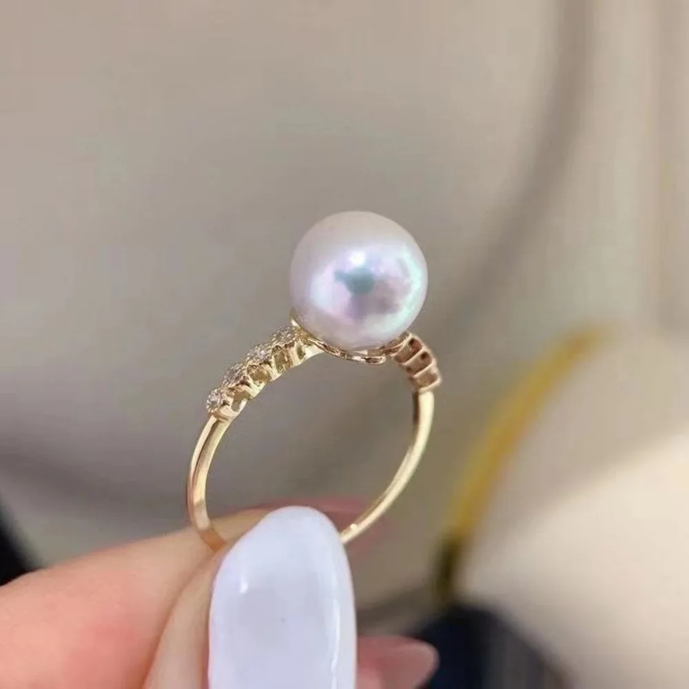 

3 шт., аксессуары для жемчуга своими руками, серебро 925 пробы, пустой держатель для жемчужного кольца, простой и модный держатель для жемчужного кольца с круглыми бусинами диаметром 7-11 мм