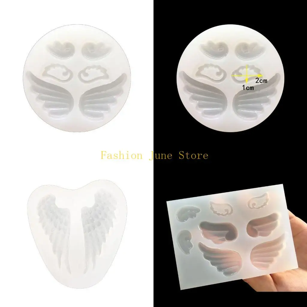 

N5KA Ангел Evil Wings Подвесная смола Casting Silicone Silicone Lewelry Make Tools