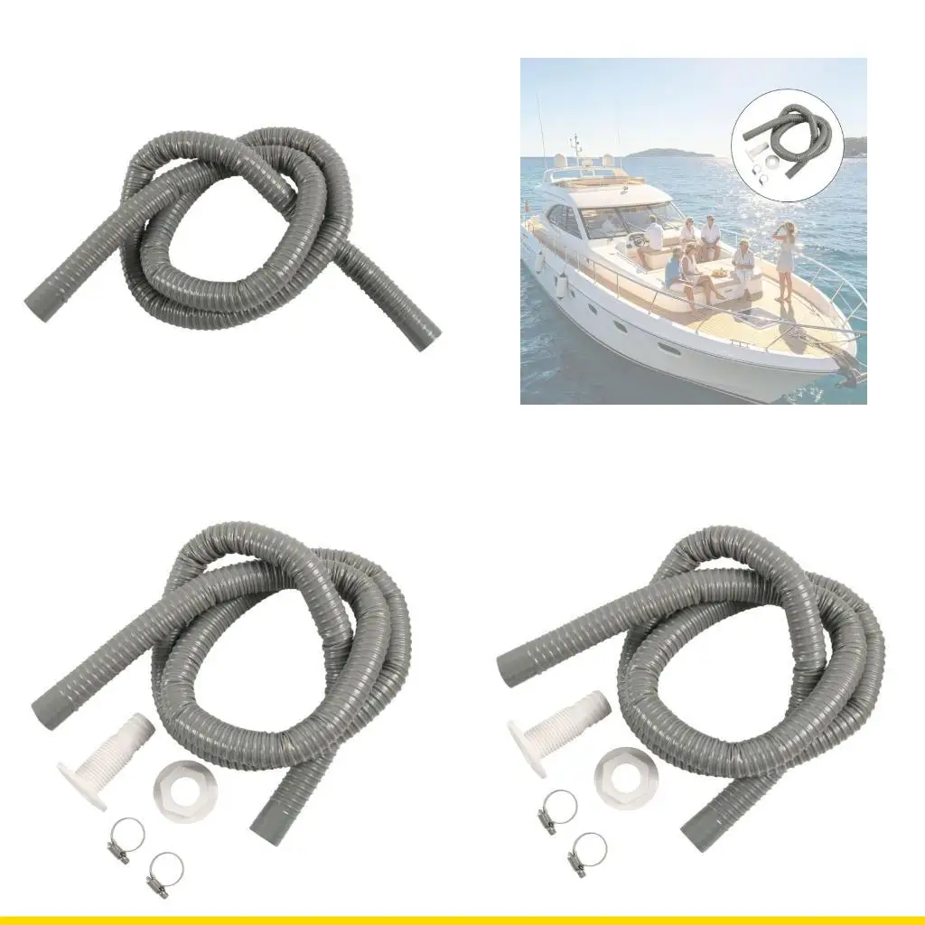 SZCH Boat Bilge Drainage System 1 1/8 Inch With 29mm Hose Clamp And 6 Foot Pipe