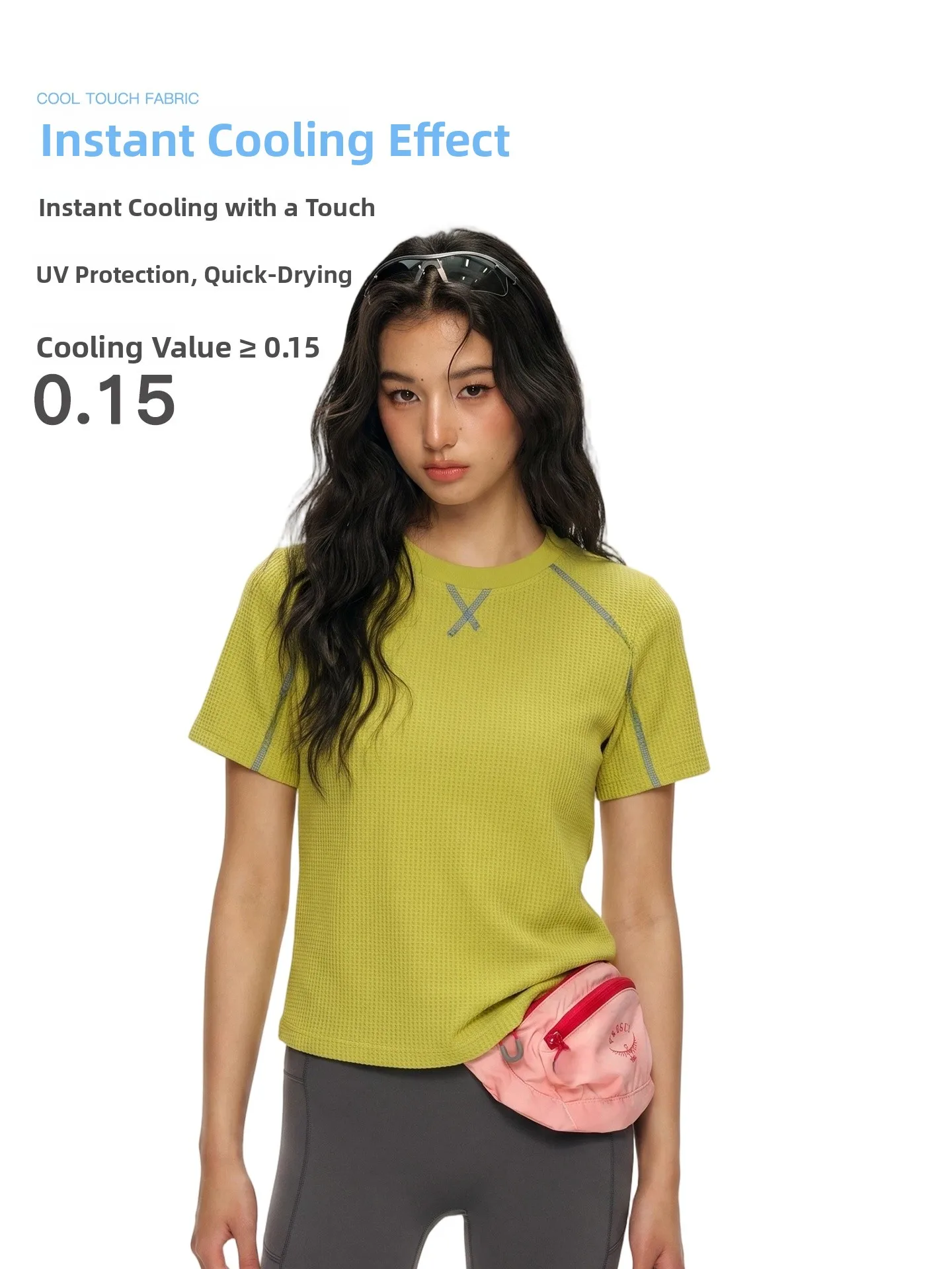 

Waitingwave Women's Short Sleeve T-Shirt Quick Dry Casual Loose Fit Polyester round Neck Summer Top Fashionable Checkered