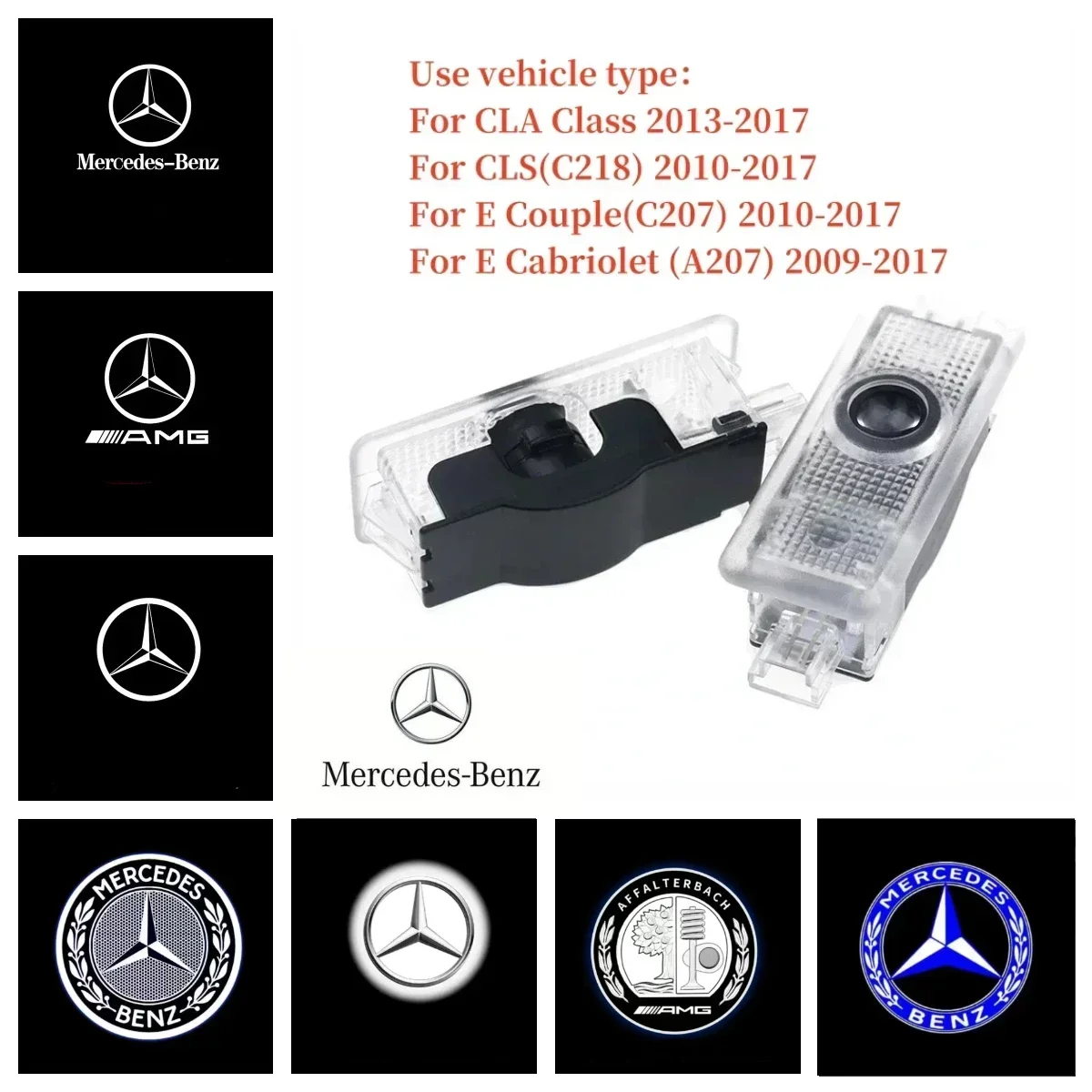 

2-4 шт. автомобиль для двери Mercedes-Benz HD светодиодный лазерный проектор приветственная лампа подходит для AMG CLA C17 CLS C218 W218 W219 E class 207 C207.