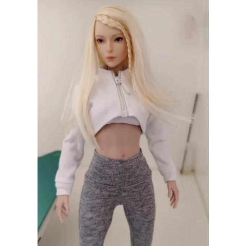 

1/6 Scale Female Action Figures Yoga Pants Sports Hoodie Jacket Coat Clothes for 12" Soldier Body
