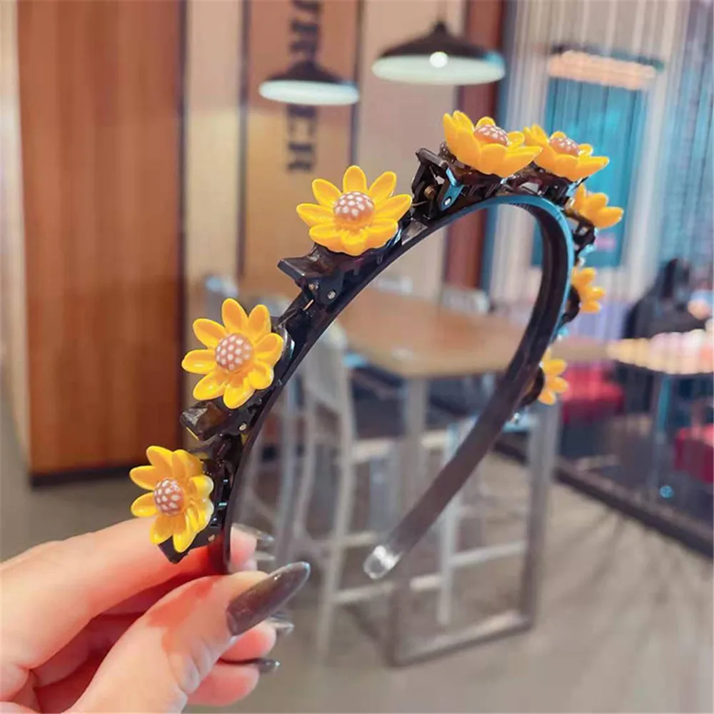 Children\'s Hairband Cartoon Flower Fashion Korean Baby Girl Birthday Party Toddler Kids Hairpin Headwear Accessories Wholesale