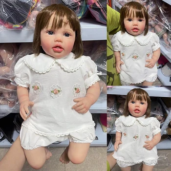 24 inch Lottie princess reborn baby toddler doll newborn girl lifelike soft touch 3D skin tone with visible veins art doll