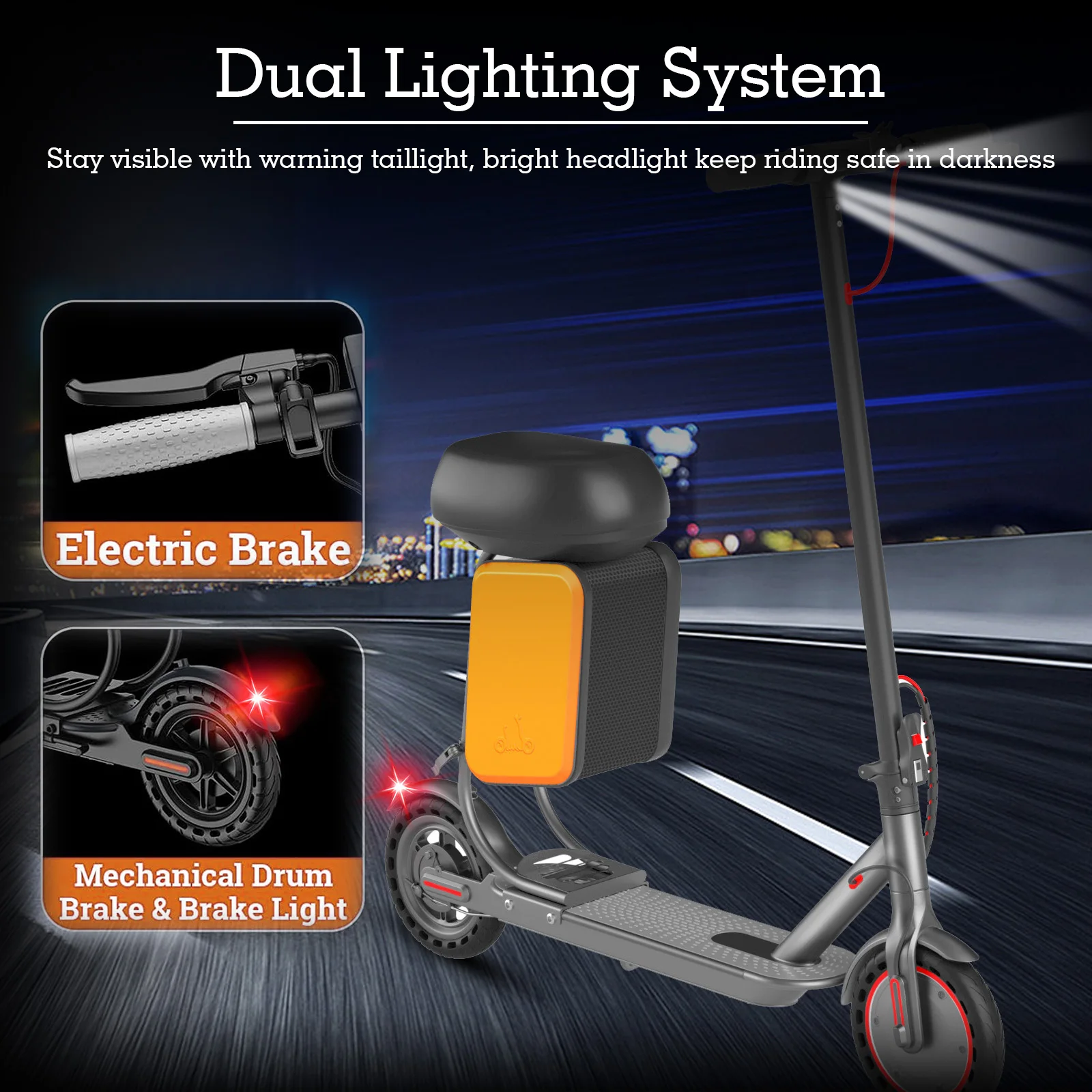 2026 JUICEASE EX01XB Elektroroller mit Sitz, leistungsstarkem Motor, 36V7.8Ah, 25 km Reichweite, 8,5-Zoll-Reifen, mit App, faltbarer E-Scooter für Erwachsene – Detail 22