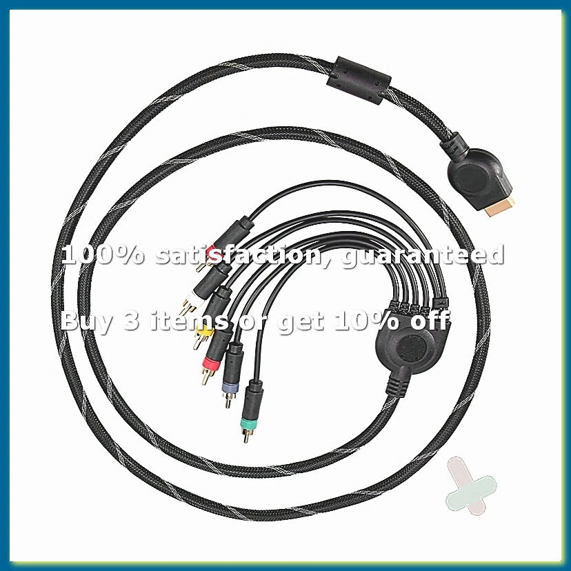 Suitable for PS2/ Component Cable 1.8M Suitable for PS 2/3 High Resolution Game Cable Accessories