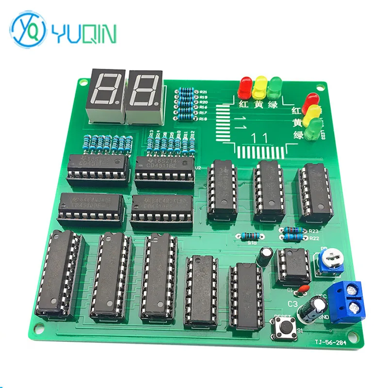 Imagem -02 - Kit de Produção Eletrônica para Semáforo Faça Você Mesmo Sistema de Controle de Temporização Soldagem de Sinal Peças de Exercício