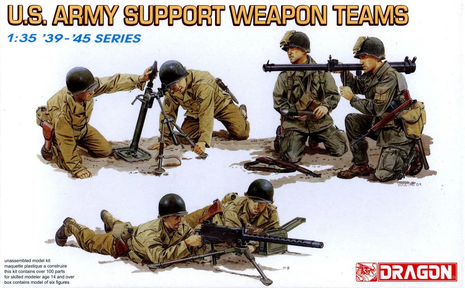 

Dragon 6198 1/35 Scale WW.II U.S. Army Support Weapon Team Model Kit