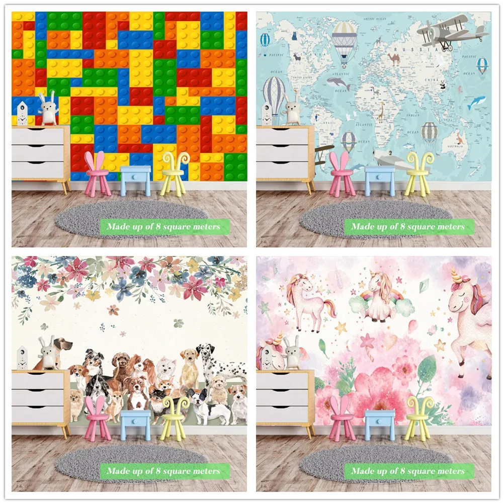 

3D Wallpaper Cute Cartoon Animals Party Photo Wall Murals Children Kids Bedroom Backdrop Wall Home Decor Papier Art Wallpapers