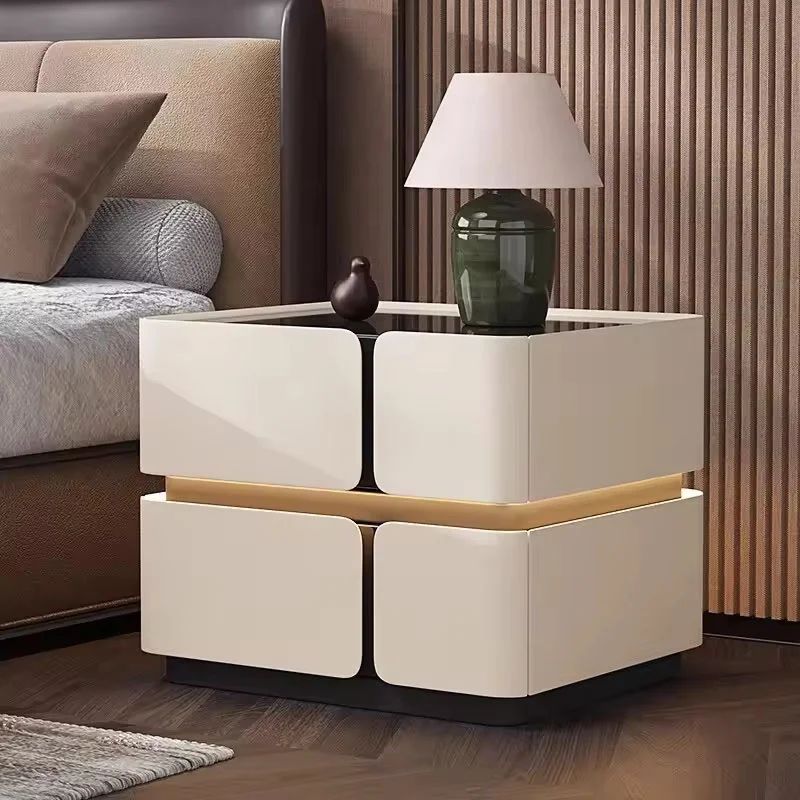 

Modern Luxury Intelligent Nightstand Bedroom & Living Room Furniture-Modern Luxury Bedside Table Locker