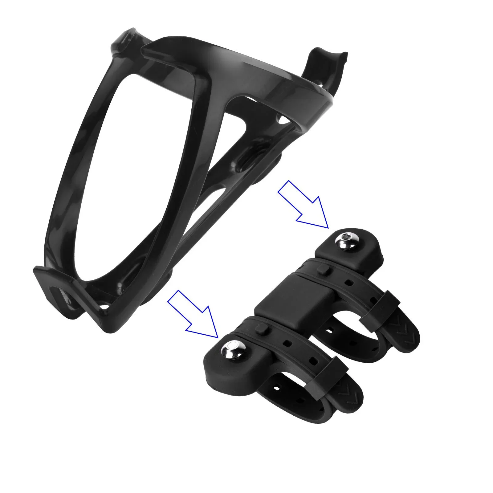 Cycling Bottle Holder Adapter Silicone Gel Road MTB Kettle Cage Conversion Base Without Hole Installation Fixing Bike Bottle