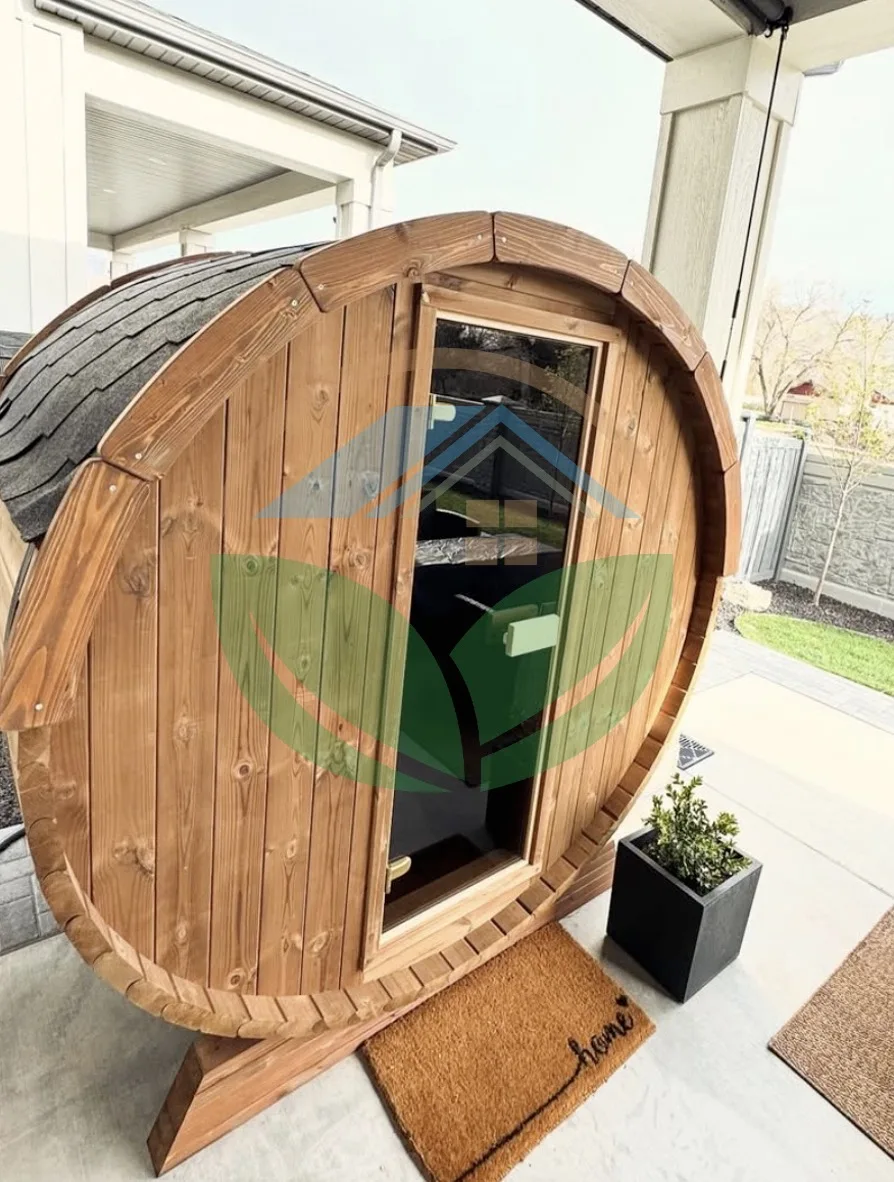 Modern Luxury Outdoor the Most Popular Hemlock 2 Room Outdoor Sauna for Garden