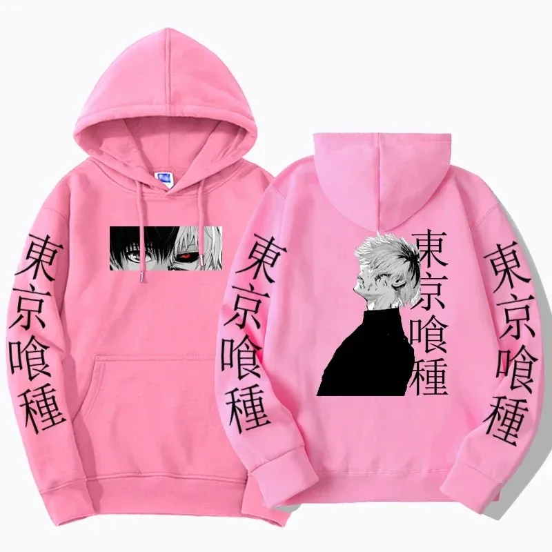 Tokyo Ghoul Ken Kaneki HoodieAnime Pullovers Casual Hip Hop Streetwear Printed Graphic Tops 2024