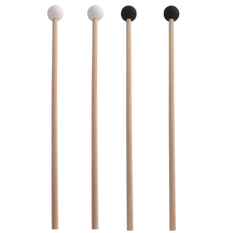 

[НОВИНКА! ABKG] 2 пары резиновых барабанных палочек для перкуссии, ксилофона/маримбы, молотки SCK-3 с резиновыми головками