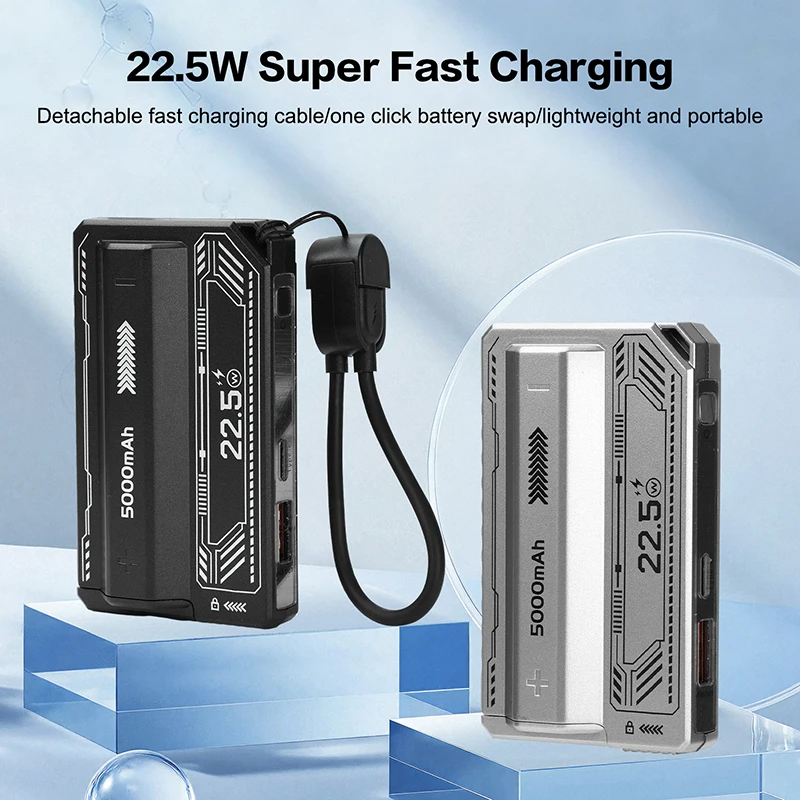 

Корпус для повербанка 21700 с быстрой зарядкой PD 20W, съемный, для самостоятельной сборки, со встроенным кабелем, бокс для аккумуляторов