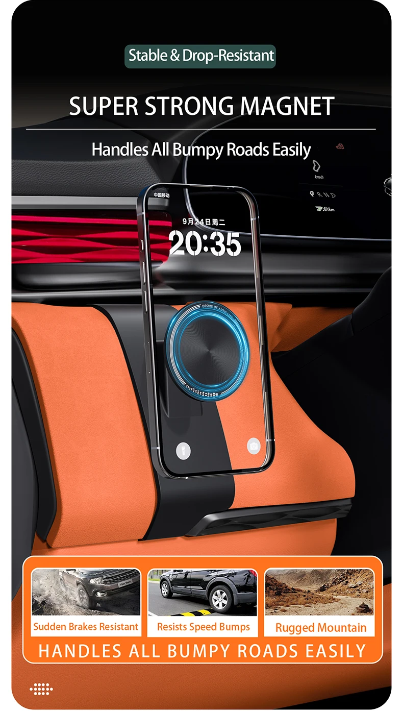 Für ZEEKR 7X 2026 2025 Fahrerseitiger Telefonhalter Alle Modelle Magnetischer Clip-On-Telefonhalter Auto-Innenzubehör – Detail 8