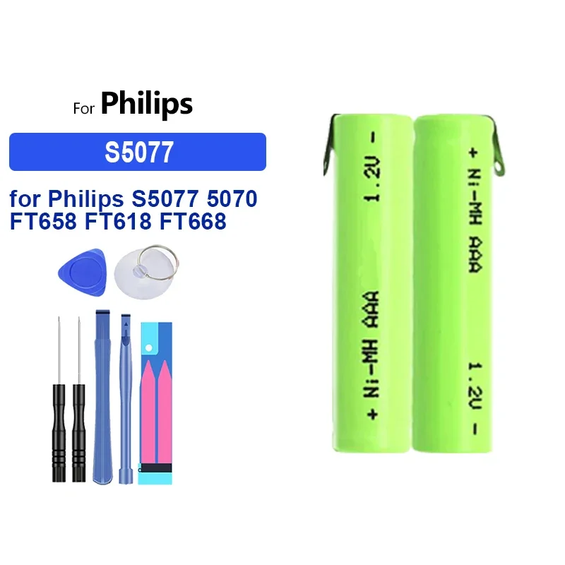 1800mAh Battery for Philips QC5130 QC5115 QC5120 QC6130 S5077 5070 S5078 FT658 FT618 FT668 FT688 S5080 S5081 Big Power Bateria