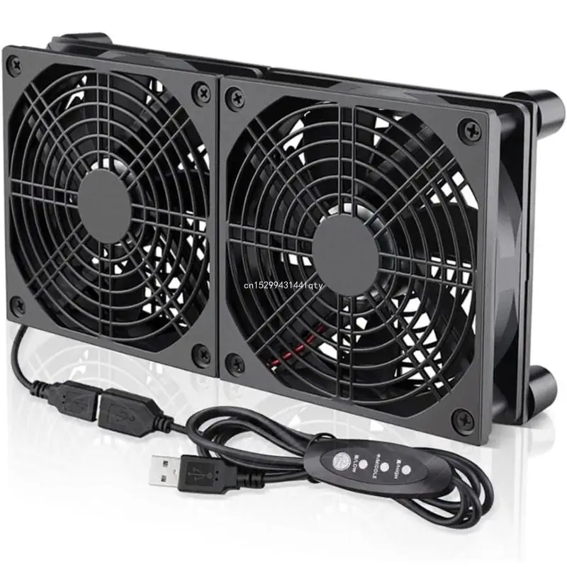 High Speed USB Fans PC Chassis Temperature Control Fan 2400RPM 2 Fans Efficient Dropship