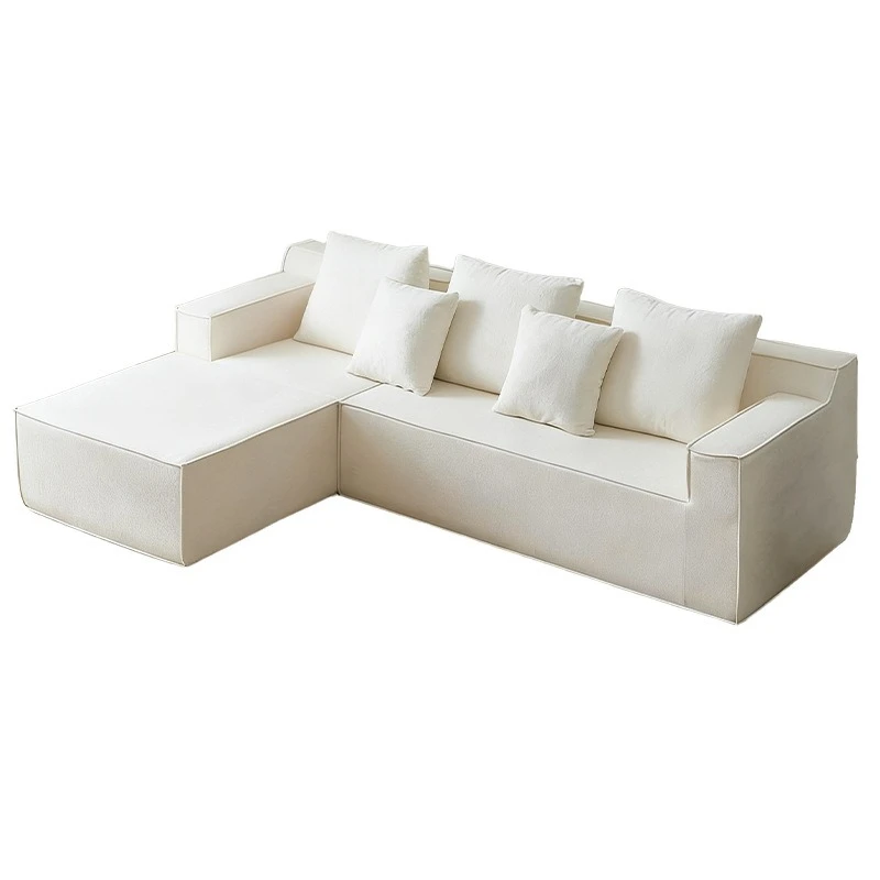 Compression sofa Internet celebrity all-sponge integrated boneless tofu block vacuum roll cloth sofa
