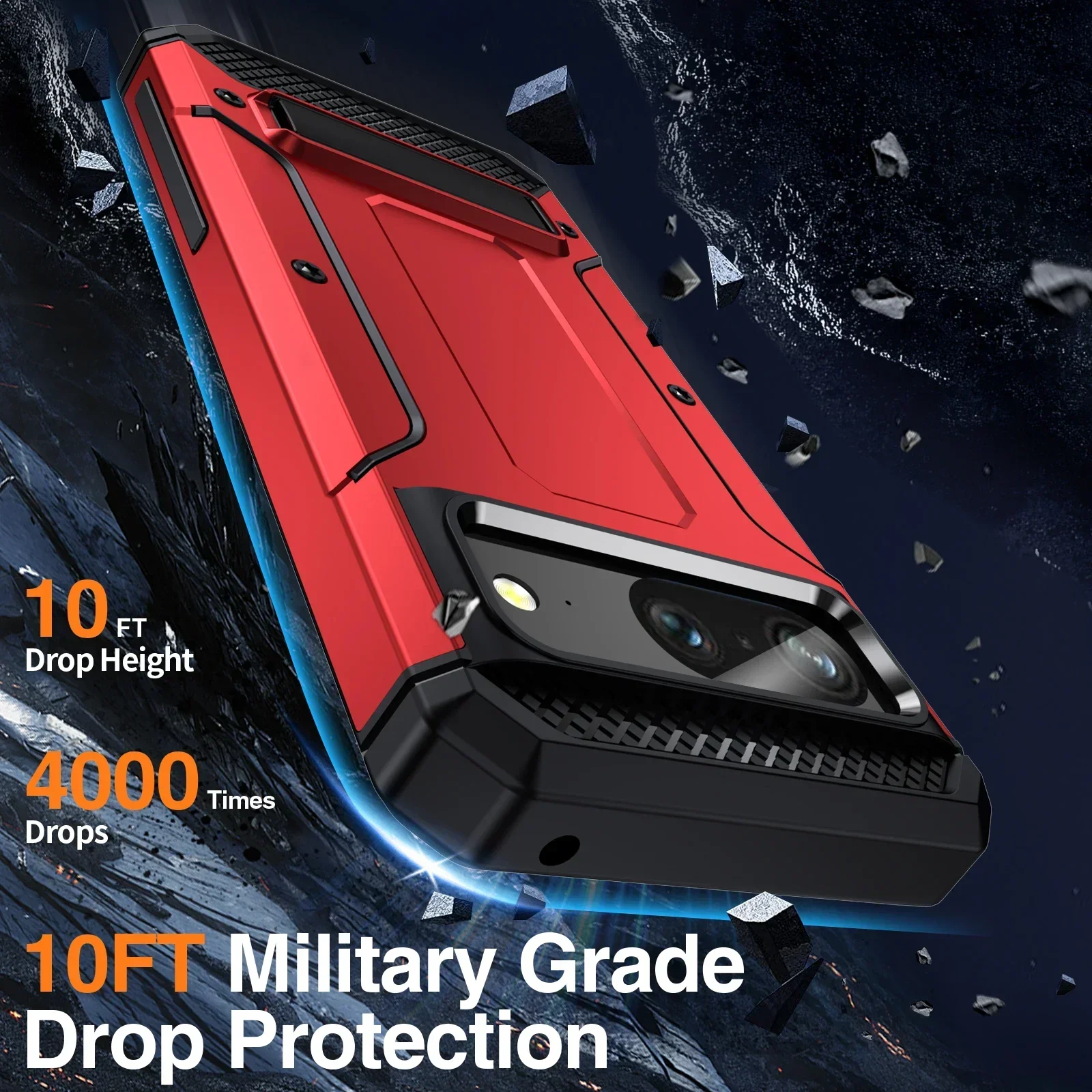 RapDuty-Coque de protection robuste antichoc avec support, étui pour Google Pixel 8 Pro, 8Pro, 7 Pro, 7A