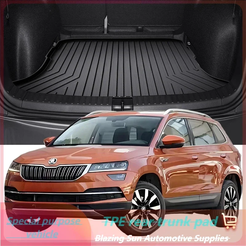

Car Auto Rear Boot Cargo Liner Tray Trunk Mat Carpet for SKODA KAROQ 2018-2024 Cushion Pad Carpet Pad Anti-dirty Anti-water