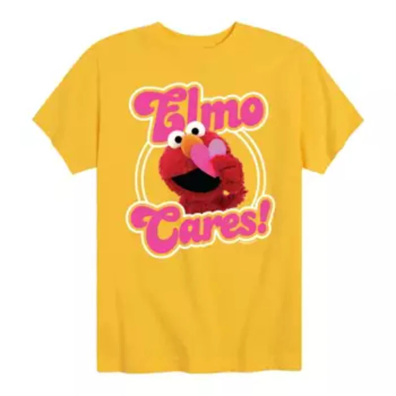 Sesame Street Womens Sesame Boys' - Sesame Street - Elmo Loves You Short Sleeve Graphic T-Shirt