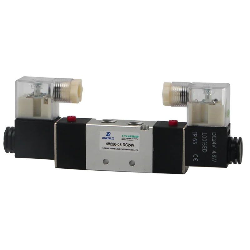 

Airtac type 4V120-06 4V220-08 4V330-10 4V420-15 5 Way 2 Position Air Pneumatic Solenoid Valve 12V DC24V 110V 220 valve pneumatic