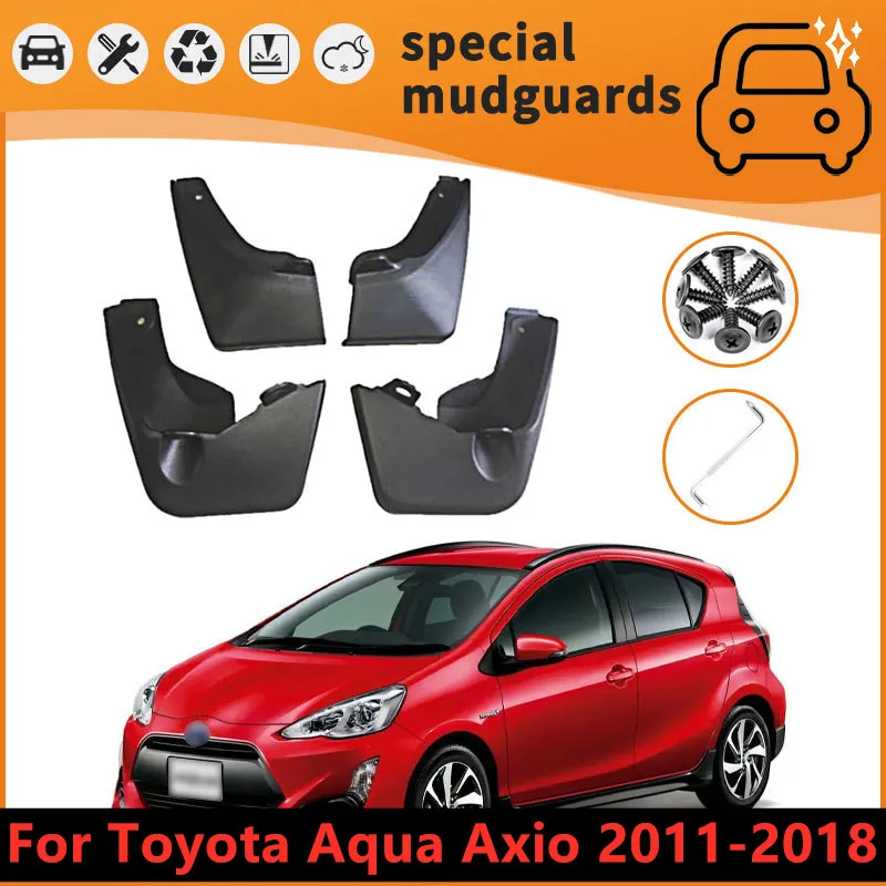 4Pcs Splash Guards Mud Flaps Mud Fender Mudguard Flares Flap Splash Mud Accessories For Toyota Aqua Axio 2011-2018