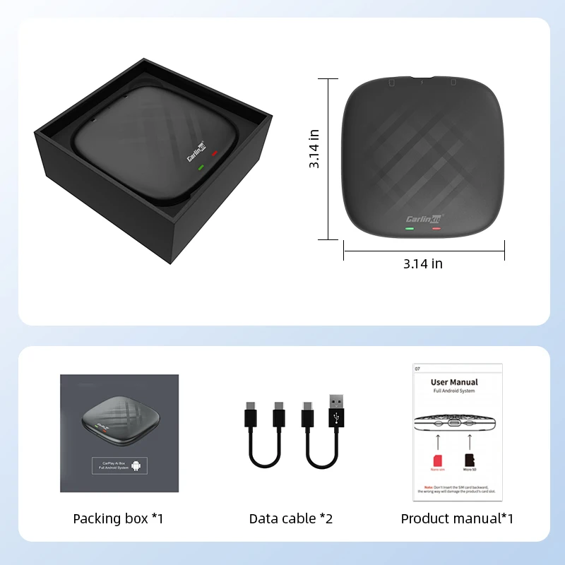 Wireless Universal Car Interface Carplay Android Auto Box Compatible For Iphone & Android Auto