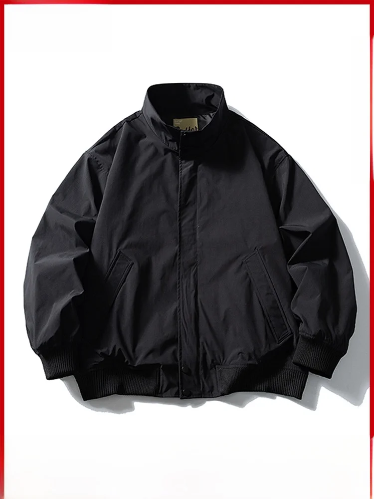 

GPstudio American Retro Stand Collar Harington Jaet Men's Spring Autumn Versatile Flight Instructor Outerwear