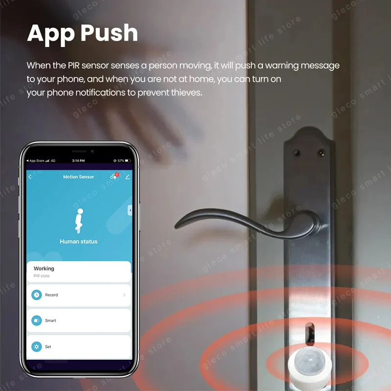 Smart Life Zigbee Human PIR Motion Sensor Detector Tuya Movement Infrared Detector Security Alarm Sensor Need Zigbee Gateway Hub