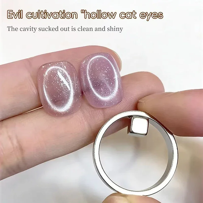 

Магнитное кольцо Black Hole Round Cat Eye для дизайна ногтей, магнитный держатель Love Rabbit, аксессуары для домашнего использования, инструменты для DIY, косметические принадлежности