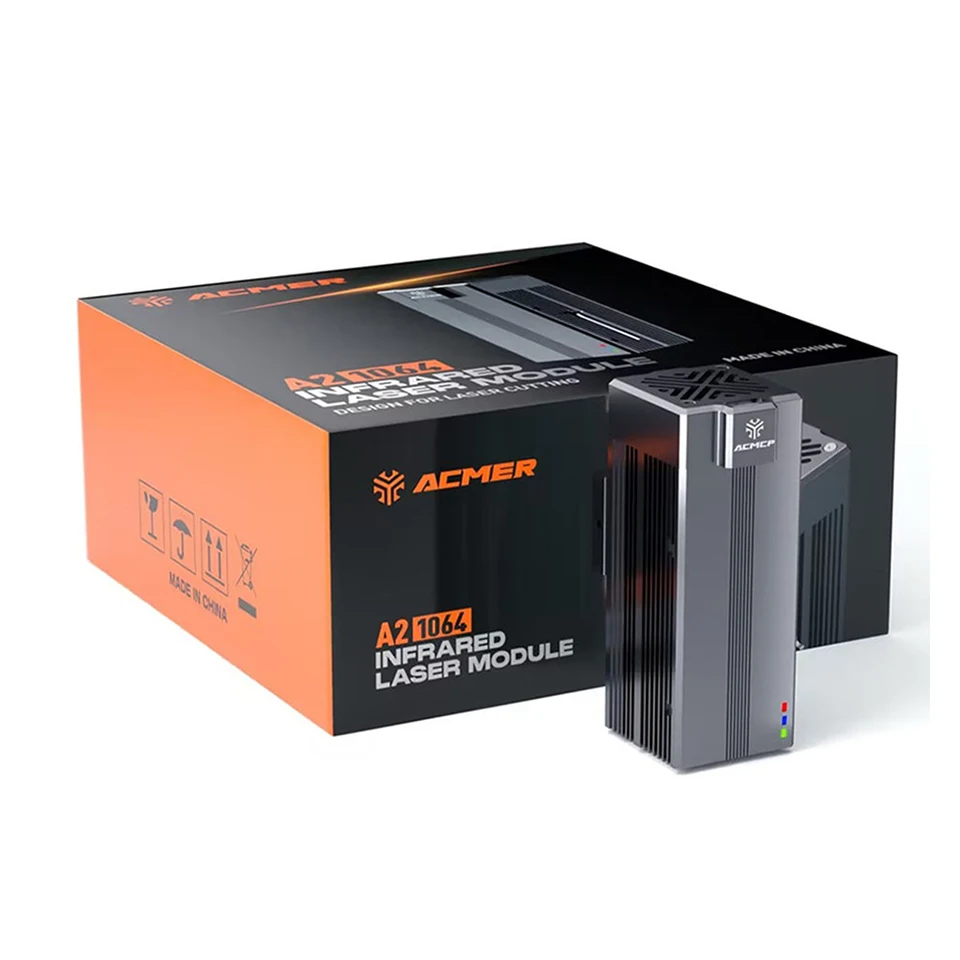 Modulo testa laser a infrarossi ACMER 1064nm 2W per incisore laser serie P1 P2 incisibile metallo ferro leghe d'argento pelle acrilica