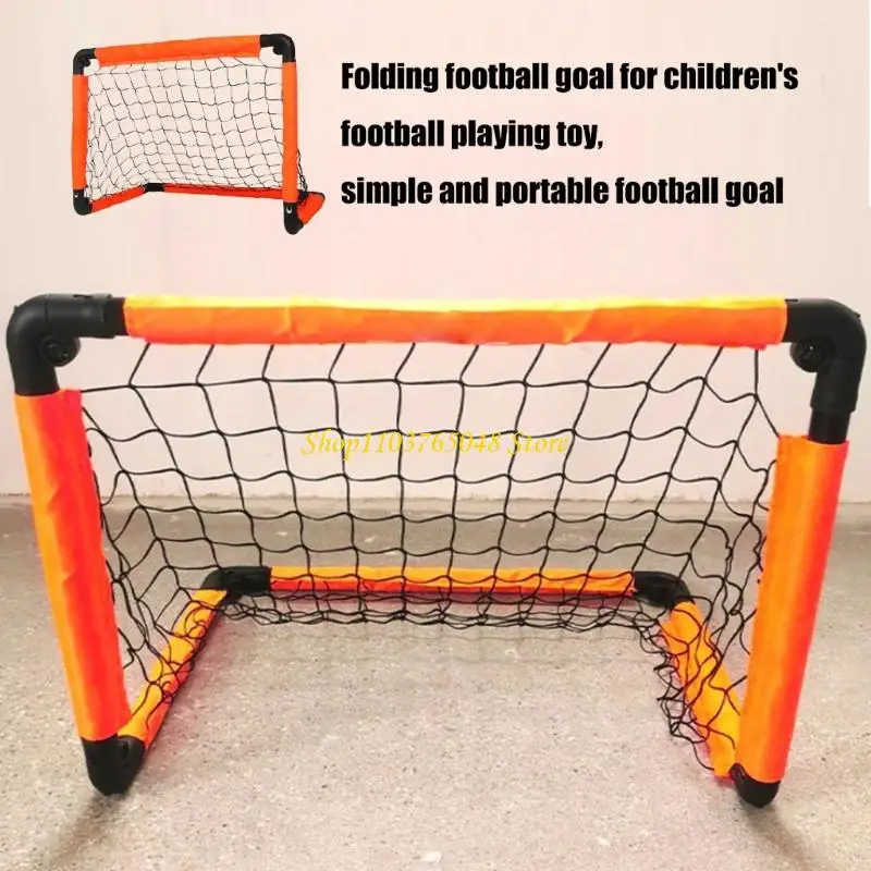 R53E Tujuan Lipat Tujuan Sepak Bola Portabel Mudah Memasang Kids Soccer Net untuk Latihan dan Pelatihan Dalam Ruangan atau Luar