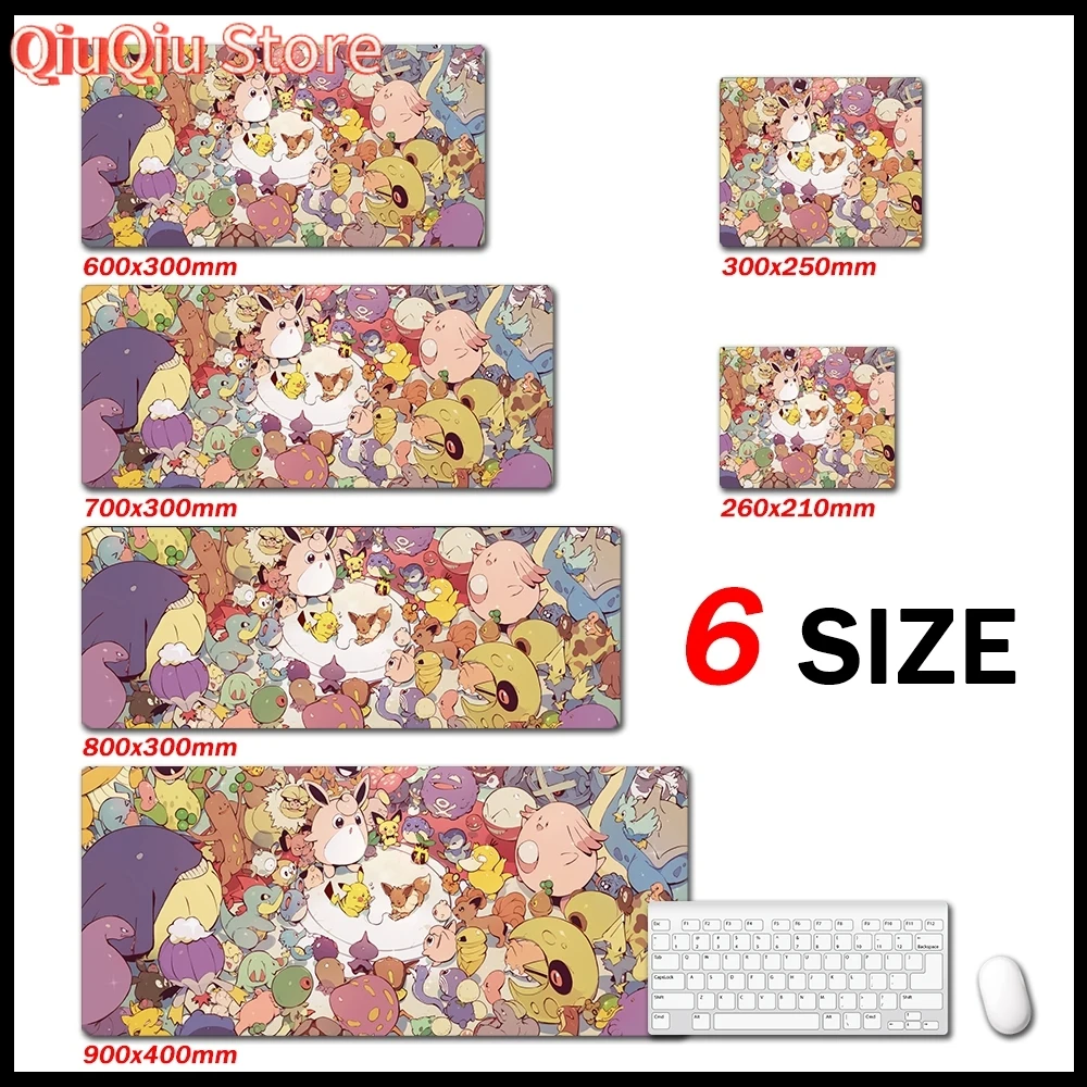 Mouse Pad Kawaii Pokemon Desk Mat Waterproof Anti-Slip Personalized Mousepad Large Mouse Mat Extended Mouse pad Gaming Desk