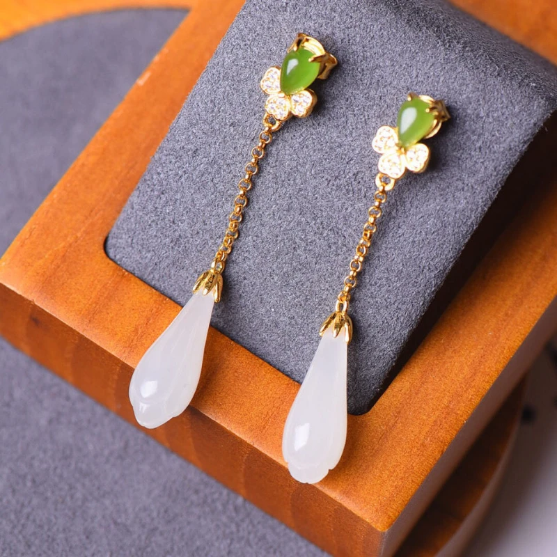 

*Long classical minimalist tassel earrings