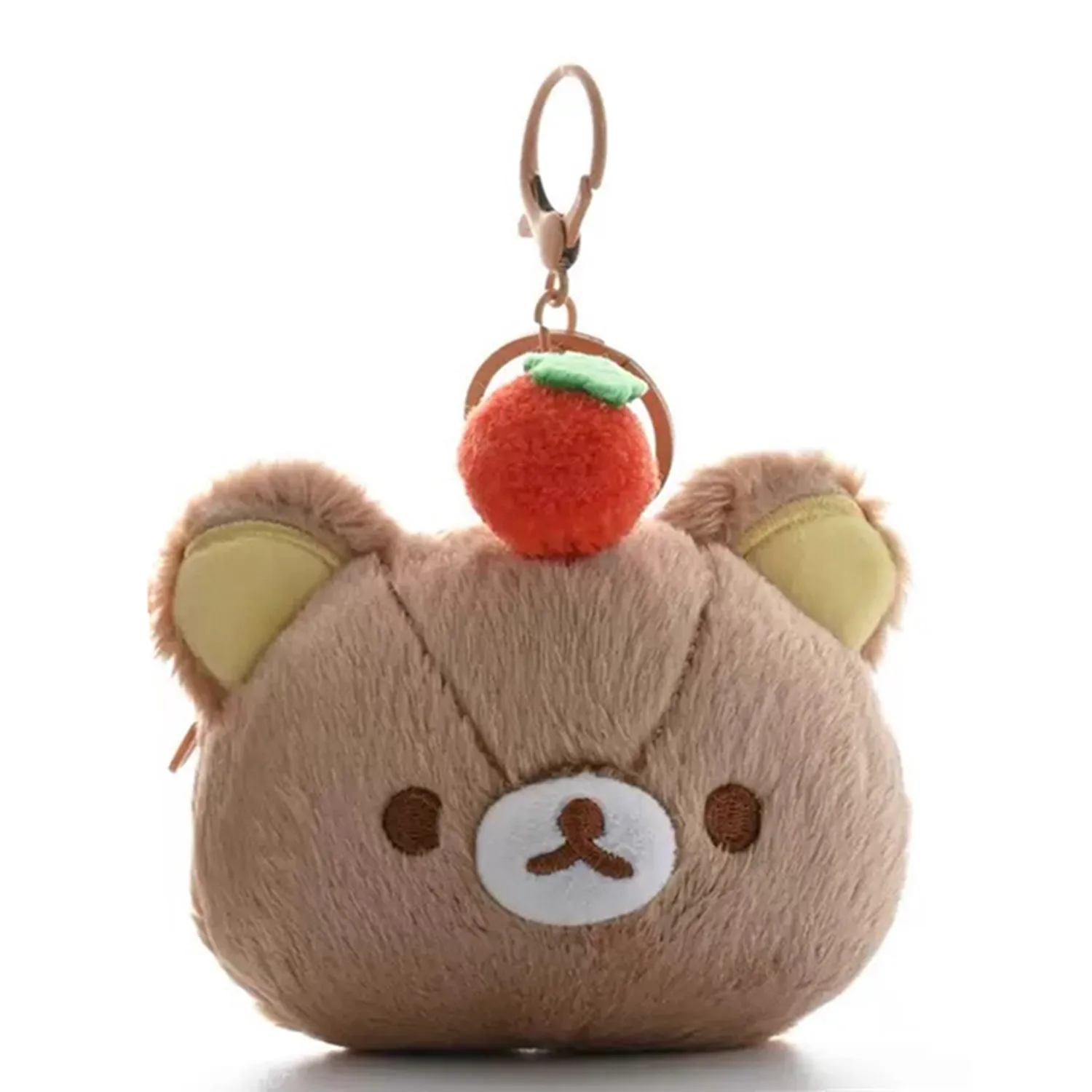 Cute Rilakkuma Korilakkuma Bear Face Children Girls Small Plush Stuffed Coin Purse Small Wallets For Women
