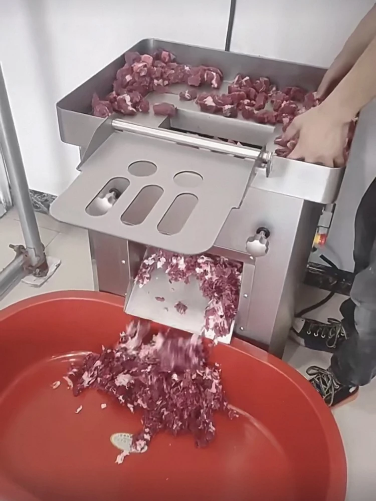 Commercial High Power Meat Slicer Meat Cube Cutter Machine Stainless Steel Meat Cut Machine