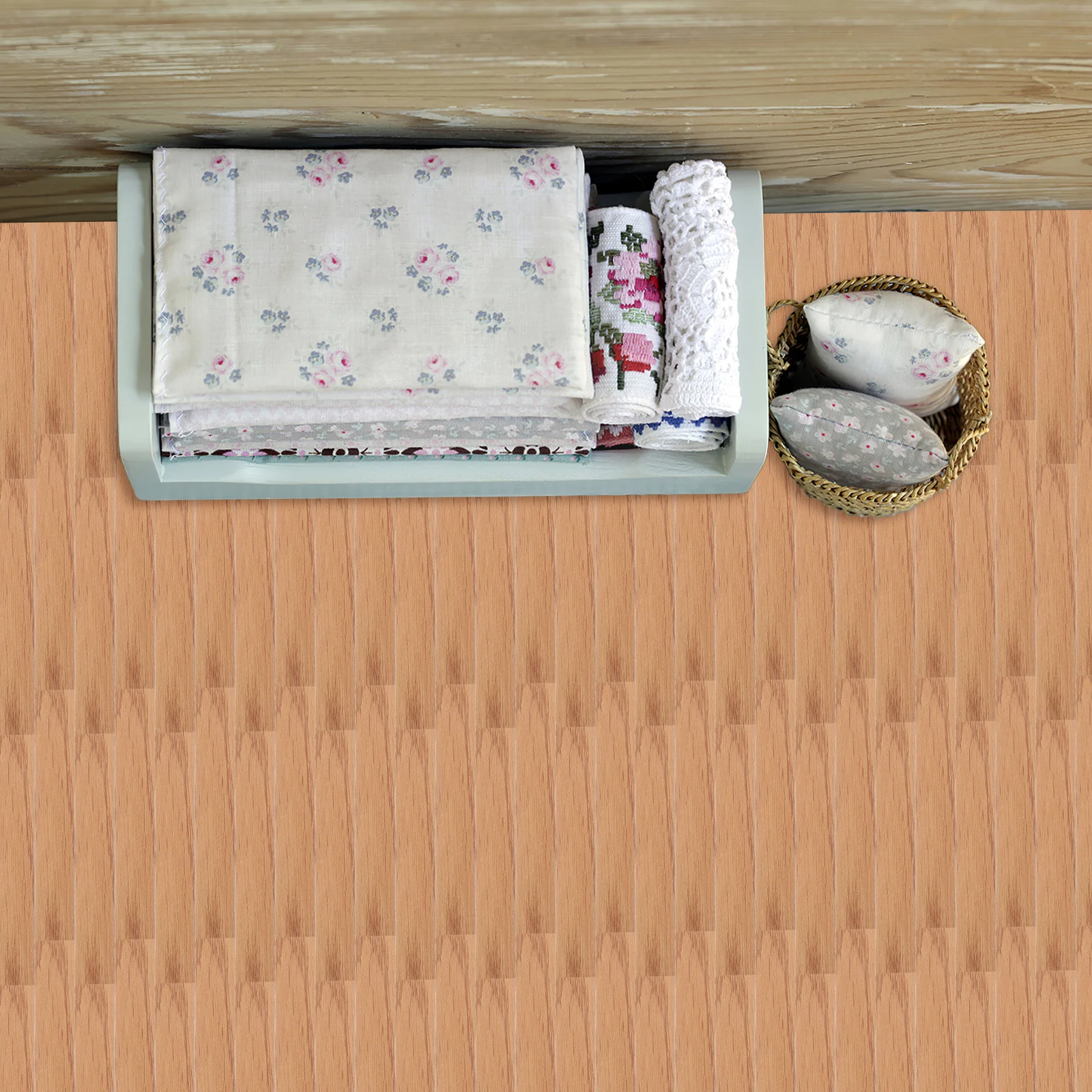 

40 Pcs House Collage Floor Mini Dollhouse Furniture Miniatures Accessories Wooden Floorboard Flooring for