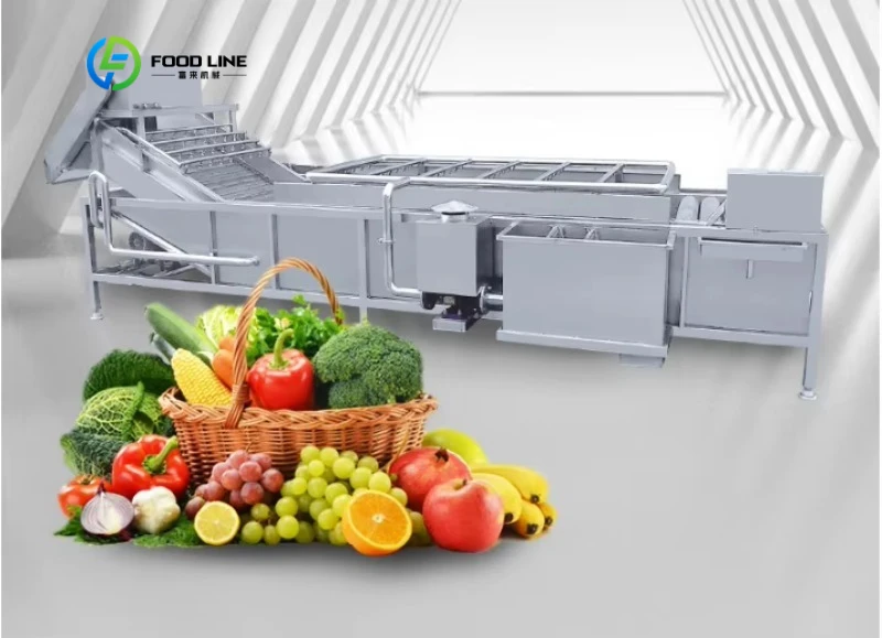High Quality Vegetable and Fruit Washer Bubble Hash Chilli Washing Machine Rotary Fruit Vegetable Washing Machine