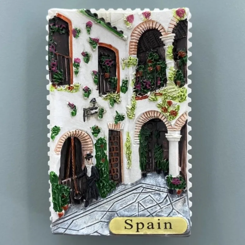 Spain Tourist Souvenirs Fridge Stickers Bilbao Cordoba Sevilla Ibiza Valencia Lanzarote San Sebastian Fridge Magnets Gifts