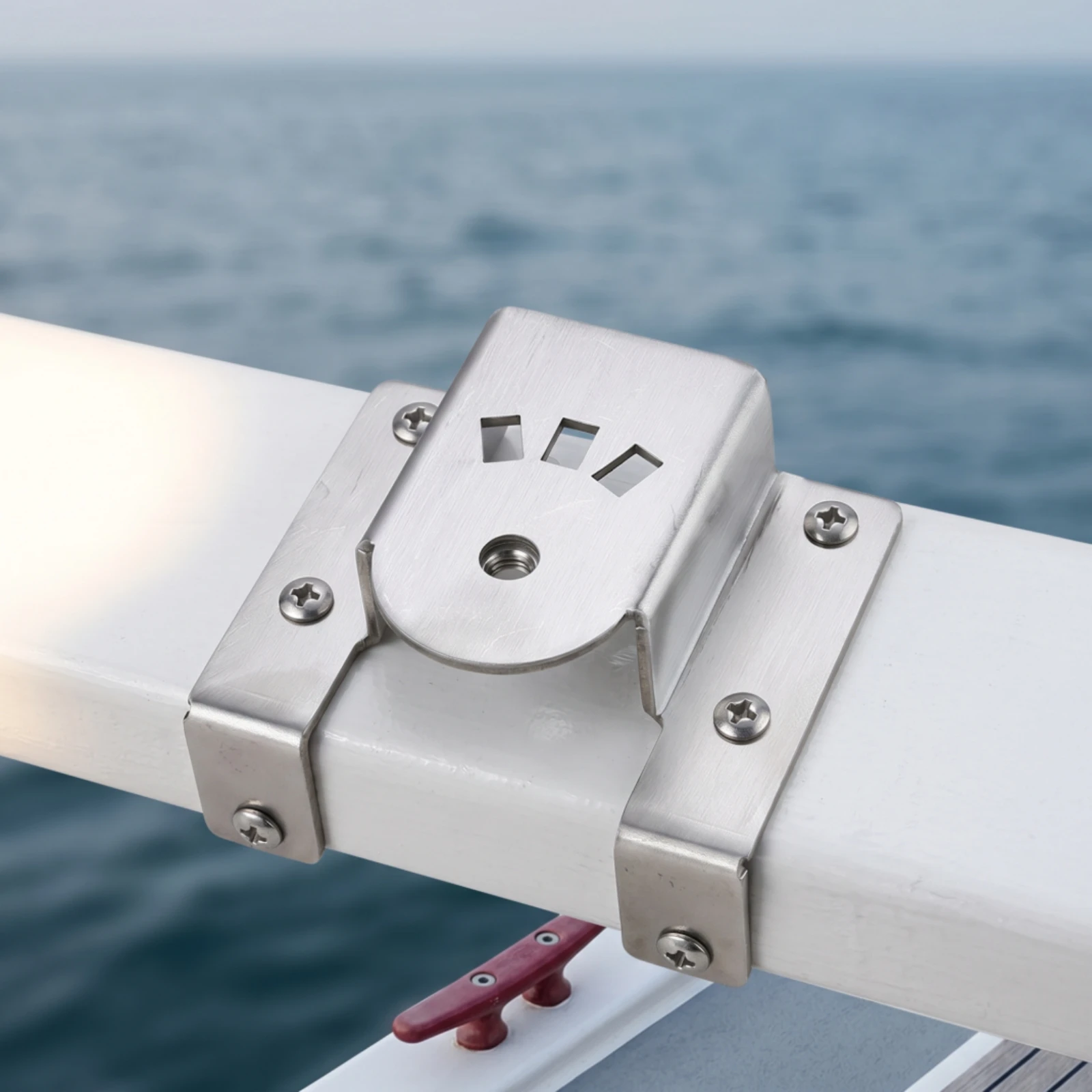 Boat Rod Holder Mount Stainless Steel Fishing Rod Holder Bracket Hardware Corrosion-Resistant for Anglers, Yachts